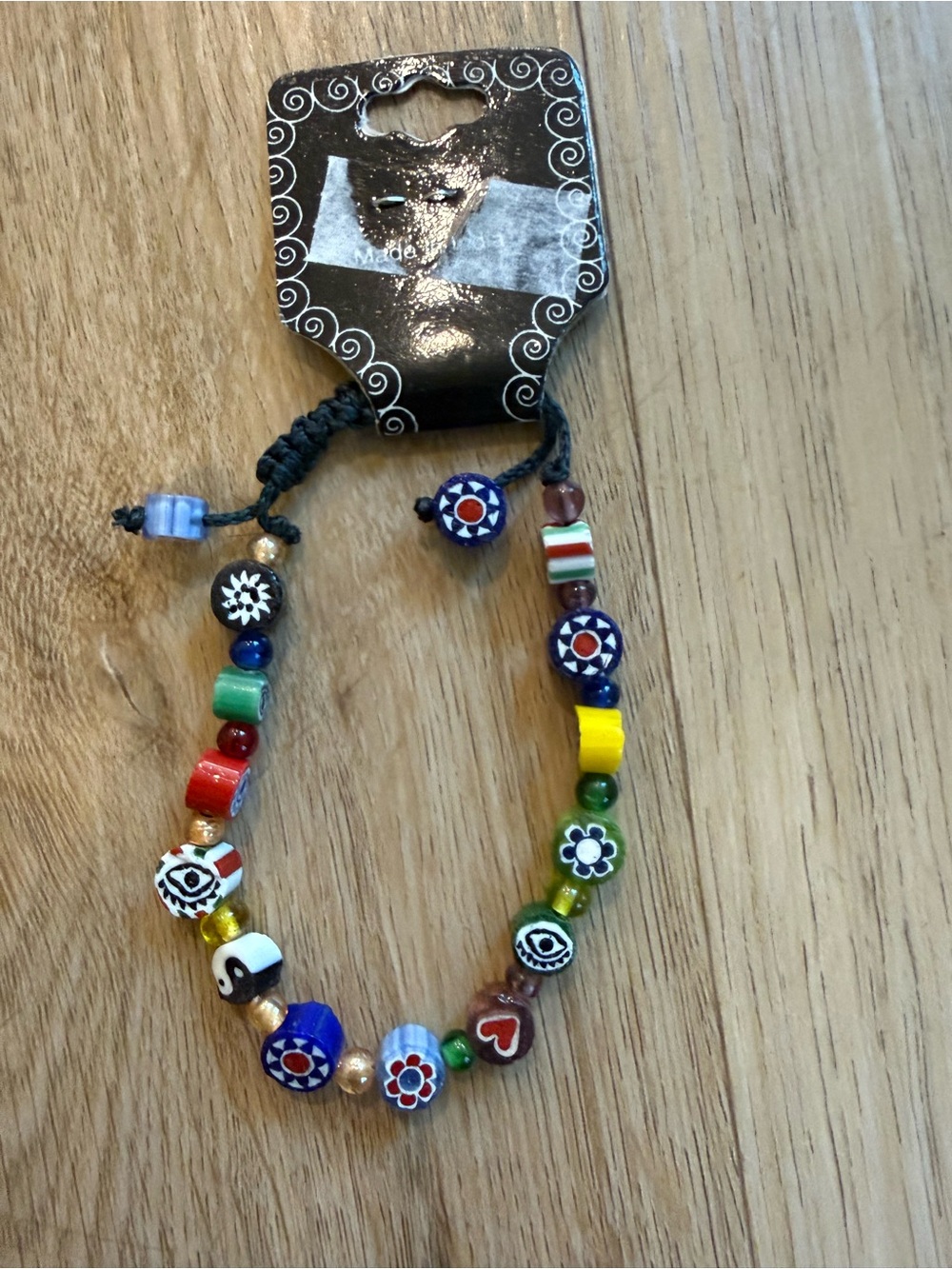 Multicolor Glass Bead Necklace with Fun Charms